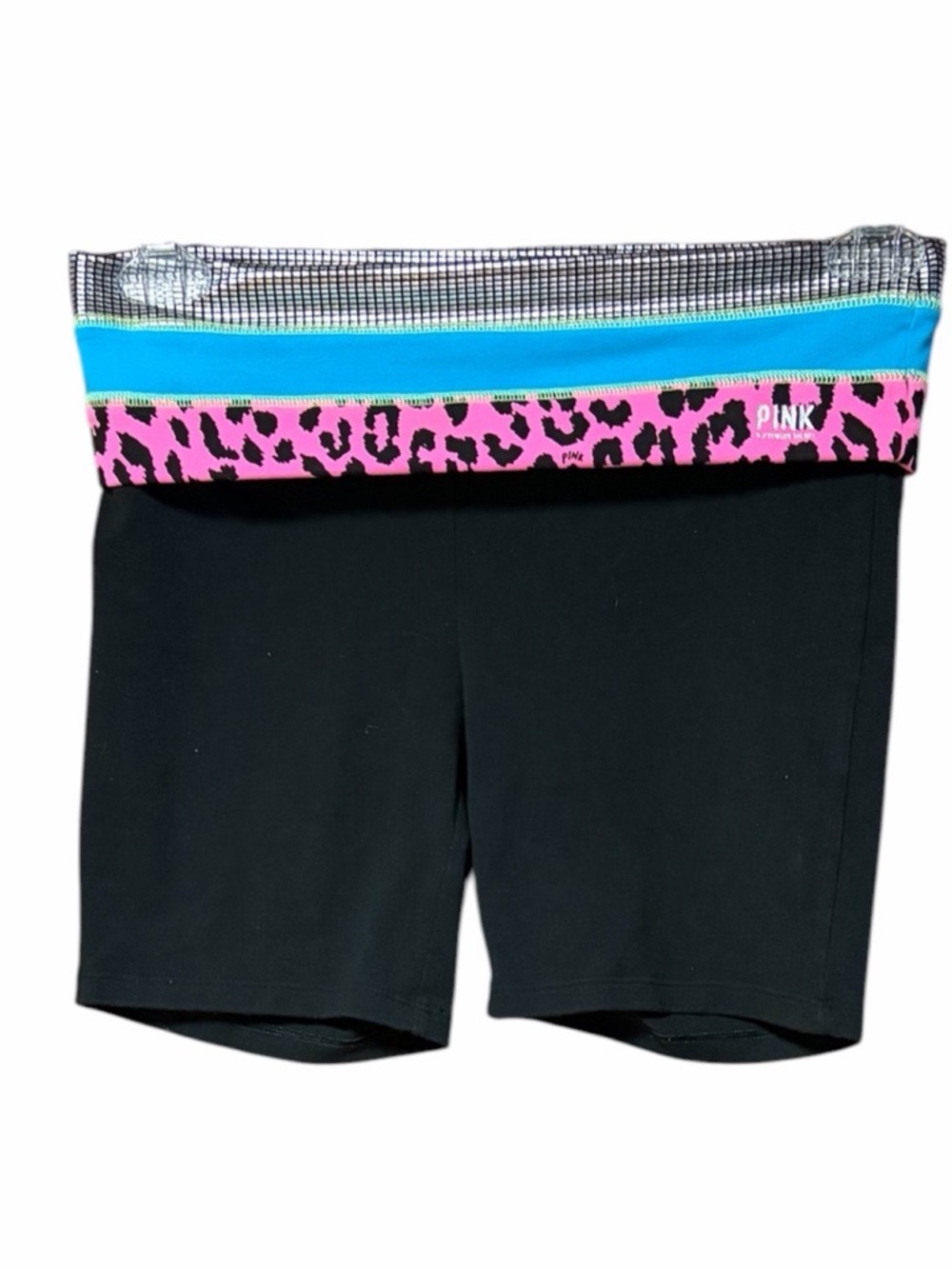 Pink‎ Victoria’s Secret Vintage Fold over Waist Yoga Biker Shorts